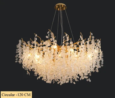 lustre vintage en verre craquelé pour décoration intérieure à led