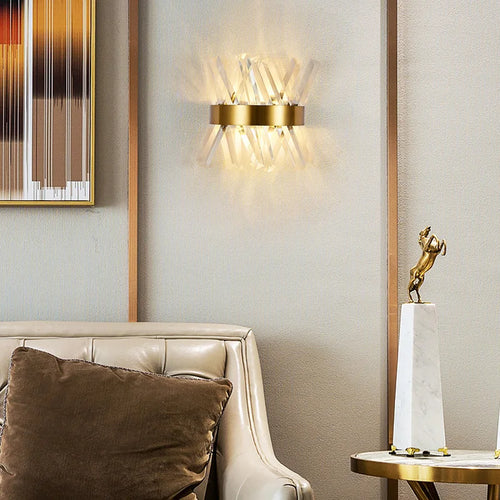applique murale moderne en cristal pour éclairage intérieur décoratif