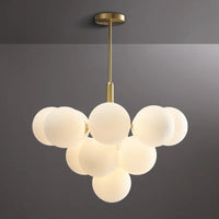 suspension LED design nordique en boule de verre