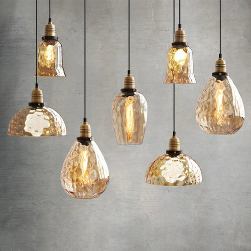 suspension vintage en verre pour décoration intérieure élégante