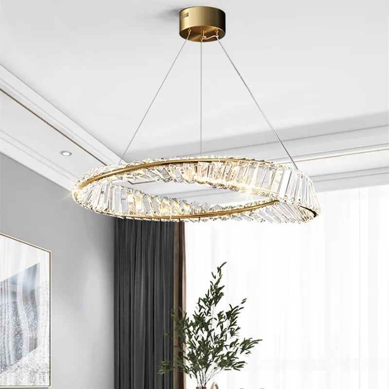 lustre de luxe en cristal pour un éclairage raffiné - vue 4 sur 9