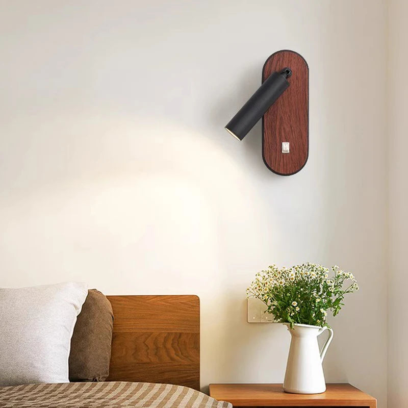 applique murale led en bois design nordique décoratif d'intérieur - vue 3 sur 8