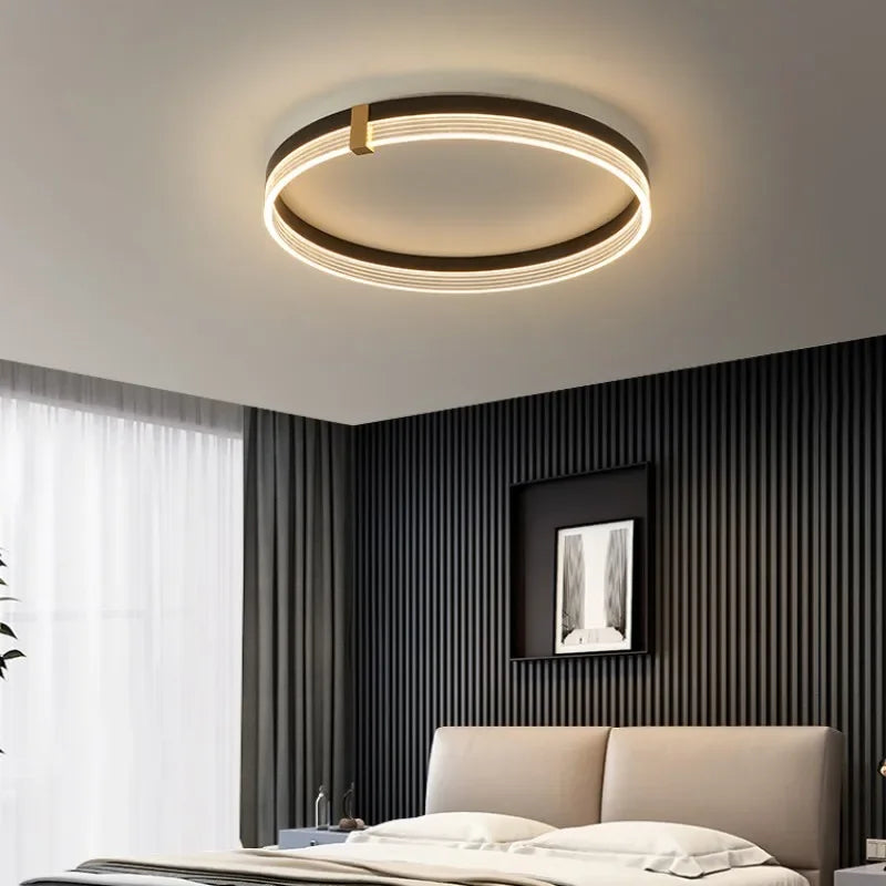 plafonnier led moderne avec télécommande design épuré et élégant - vue 5 sur 14