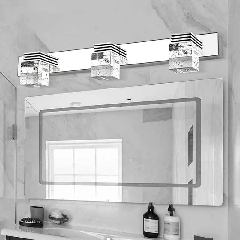 K9 cristal miroir appliques salle de bains moderne appliques 4 têtes toilette mural luminaires appliques intérieur chambre