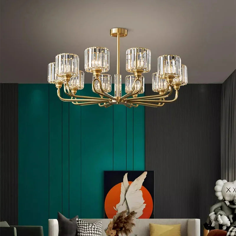 Luxury Home DecorationPendant Lights Crystal Living Room Chandelier, Bedroom Pendant Lamp Ceiling Light Indoor Lighting - vue 3 sur 9