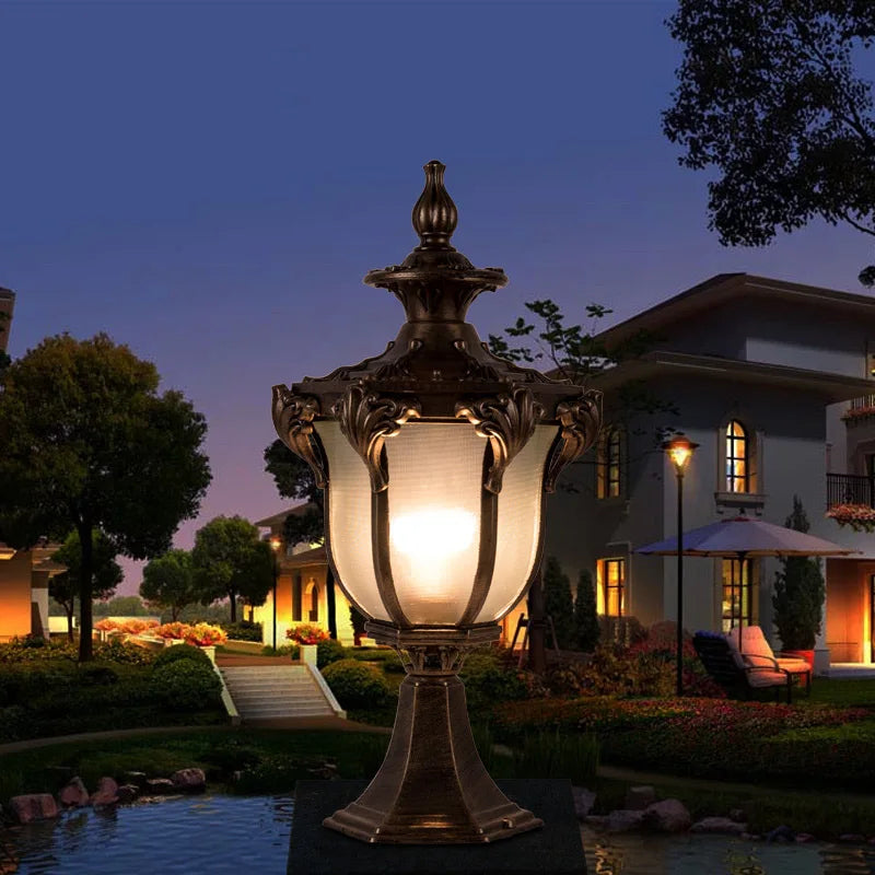 lampe de pilier extérieure étanche pour jardin et cour - vue 8 sur 8