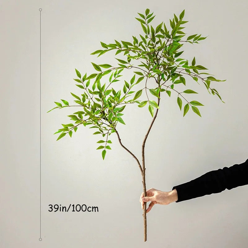 ficus artificiel grande branche pour décoration intérieure et extérieure - vue 6 sur 8