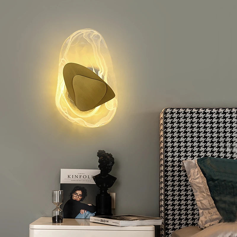applique murale led au design artistique et créatif forme irrégulière