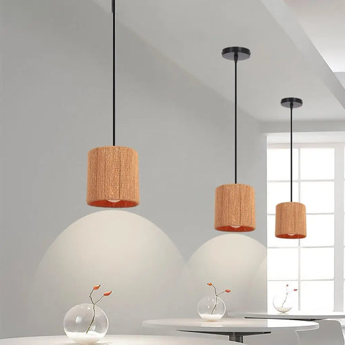 lampe suspension cage en fer rotin style industriel vintage - vue 2 sur 7