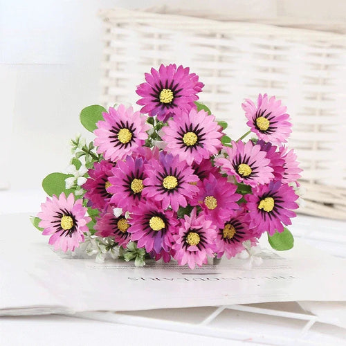 bouquet de marguerites en soie pour décoration florale artificielle - vue 11 sur 10