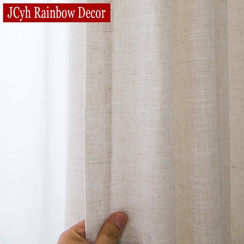 Voilage effet lin léger rideau moderne salon chambre