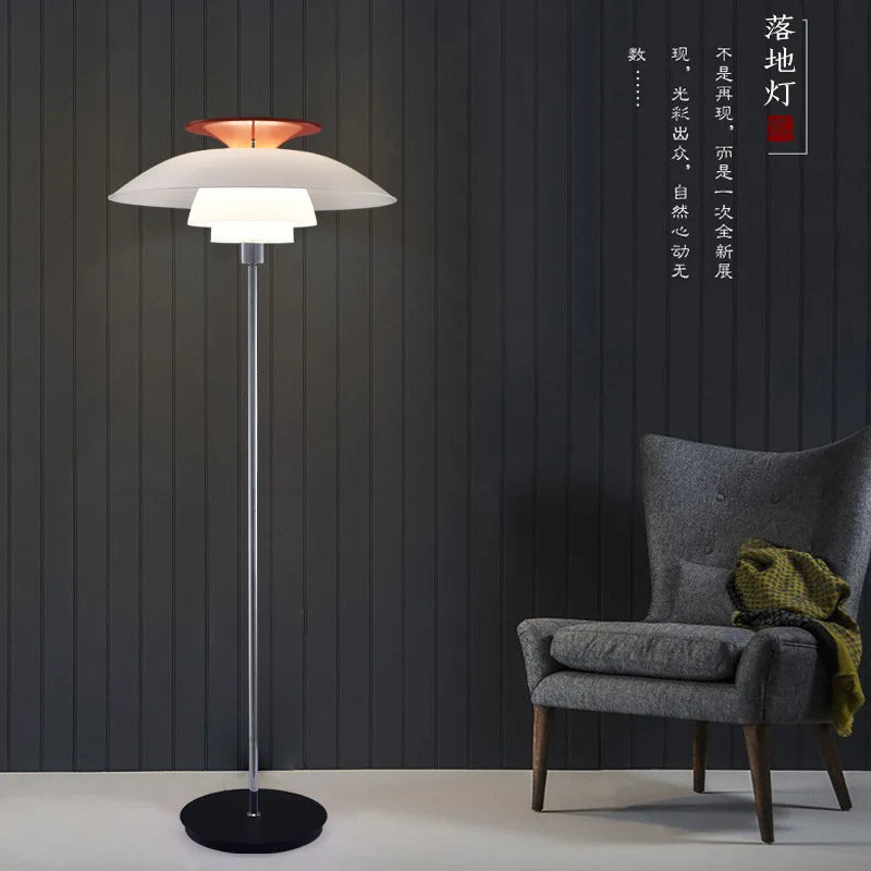 Lampadaire LED Nordic Classique Acrylique Métal - vue 5 sur 6