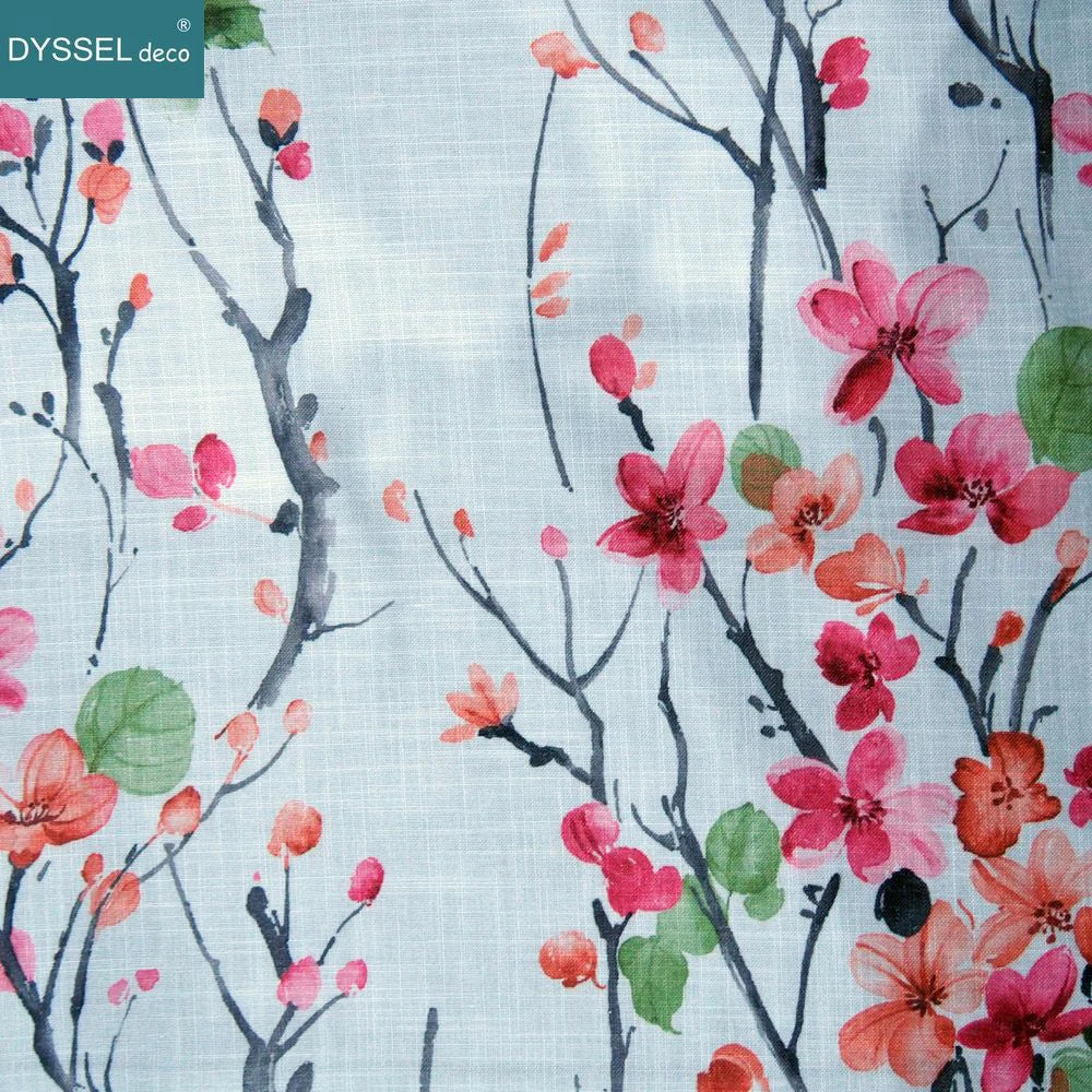 Rideau léger motif floral style européen salon chambre - vue 5 sur 8
