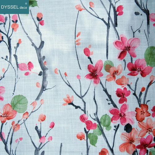 Rideau léger motif floral style européen salon chambre - vue 6 sur 8
