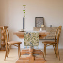 Chemin de table jacquard nordique motif animal pompons