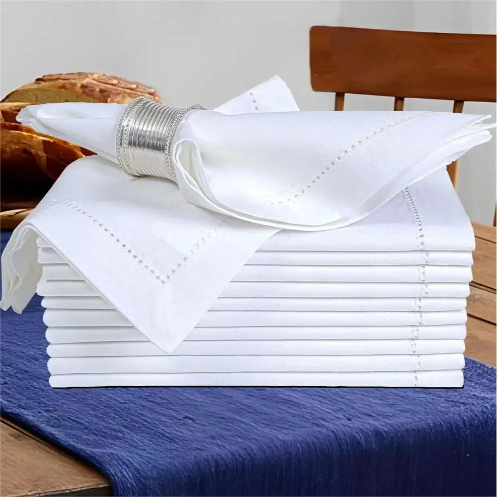 Serviette de table en lin style classique lot - vue 8 sur 7