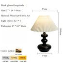 lampes de table modernes en bois et tissu pour décoration intérieure