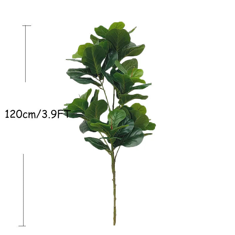 arbre tropical artificiel avec grandes branches et feuilles en plastique - vue 12 sur 12