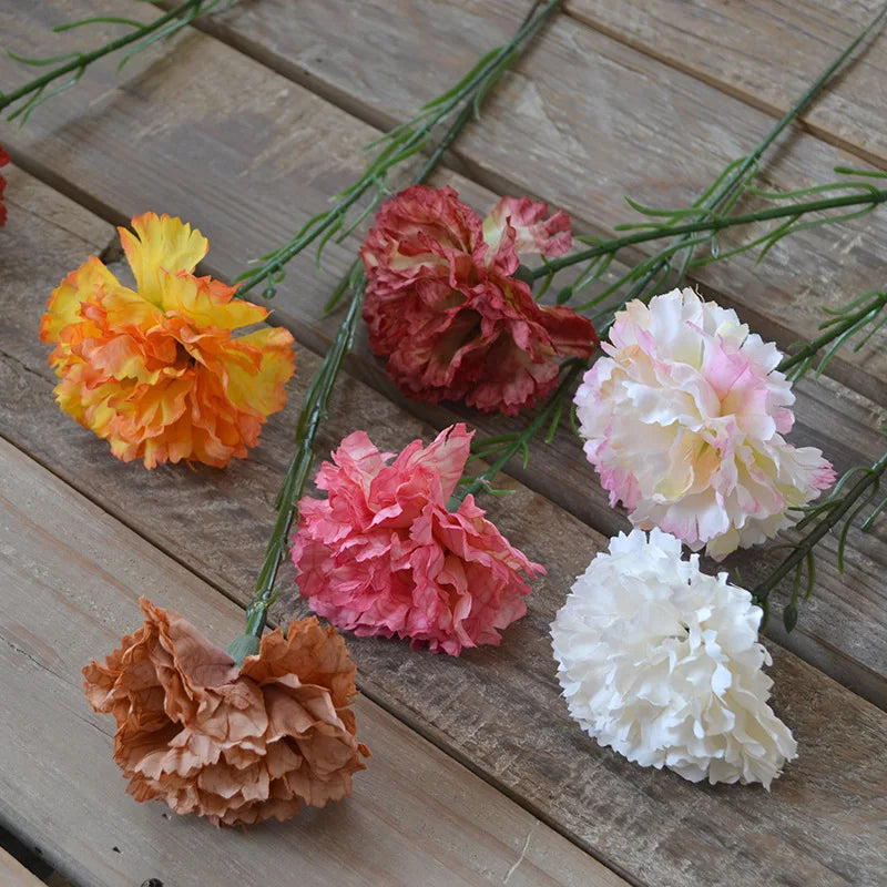 arrangement floral automnal en œillet artificiel pour décorations festive - vue 6 sur 12