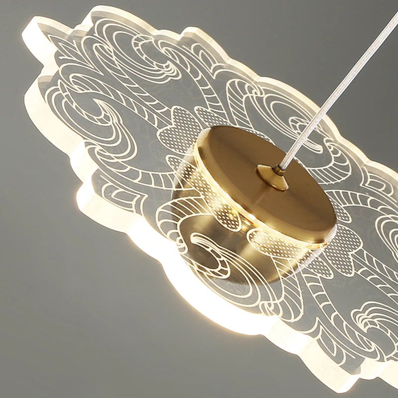lustre moderne à led pour éclairage intérieur décoratif - vue 5 sur 26