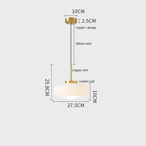 plafonnier moderne nordique en verre led iwhd - vue 17 sur 20