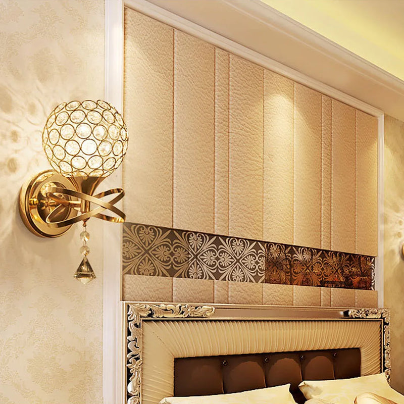 applique moderne en cristal pour salon et chambre