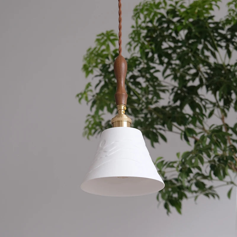 lustre nordique vintage en céramique et laiton luminaire suspendu