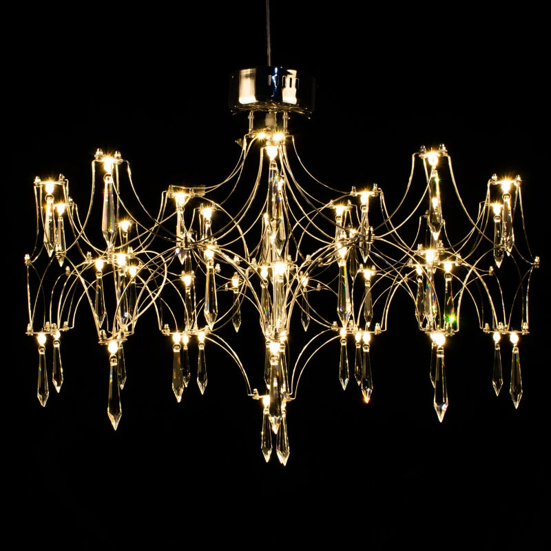 lustre en cristal moderne pour un décor intérieur élégant - vue 6 sur 12