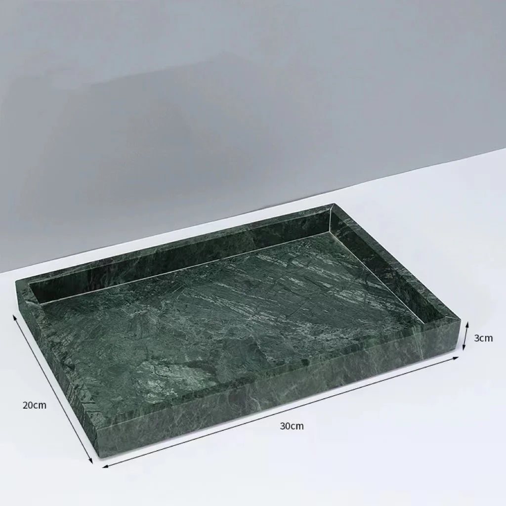 boîte de rangement en travertin et marbre naturel luxe - vue 5 sur 18