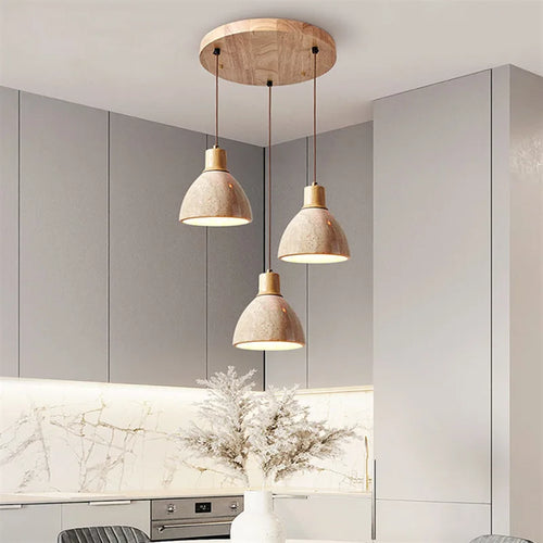 suspension en travertin style nordique rétro décoratif intérieur - vue 5 sur 18