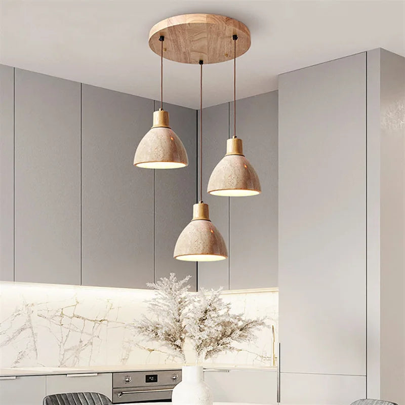 suspension en travertin style nordique rétro décoratif intérieur - vue 4 sur 18