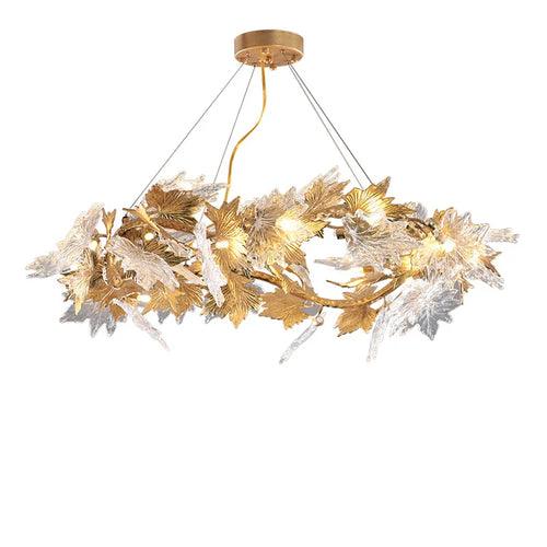 All-copper Modern Glass Led Chandelier, Personalized Clothing Store, Luxury Villa Hotel Model Room, Designer Creative Chandelier - vue 6 sur 5