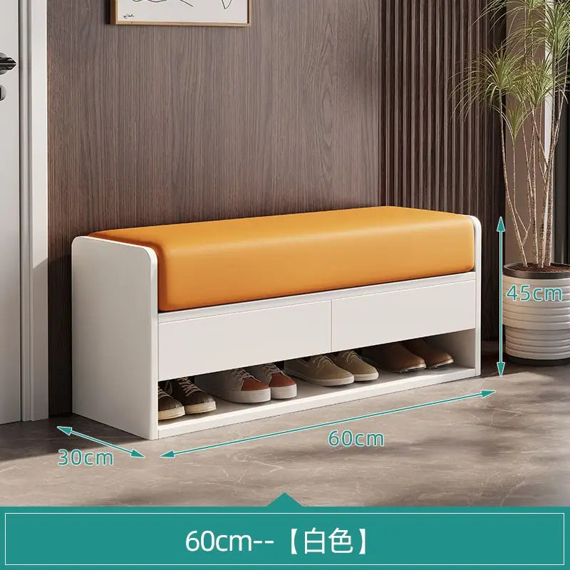 tabouret à langer nordique en bois avec rangement intégré - vue 6 sur 14