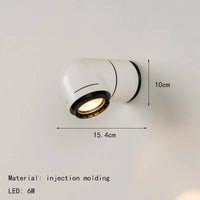 Applique spot LED créative blanc rouge PVC 4000K pour chambre salon allée escaliers