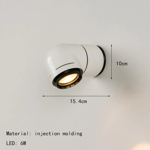 Applique spot LED créative blanc rouge PVC 4000K pour chambre salon allée escaliers
