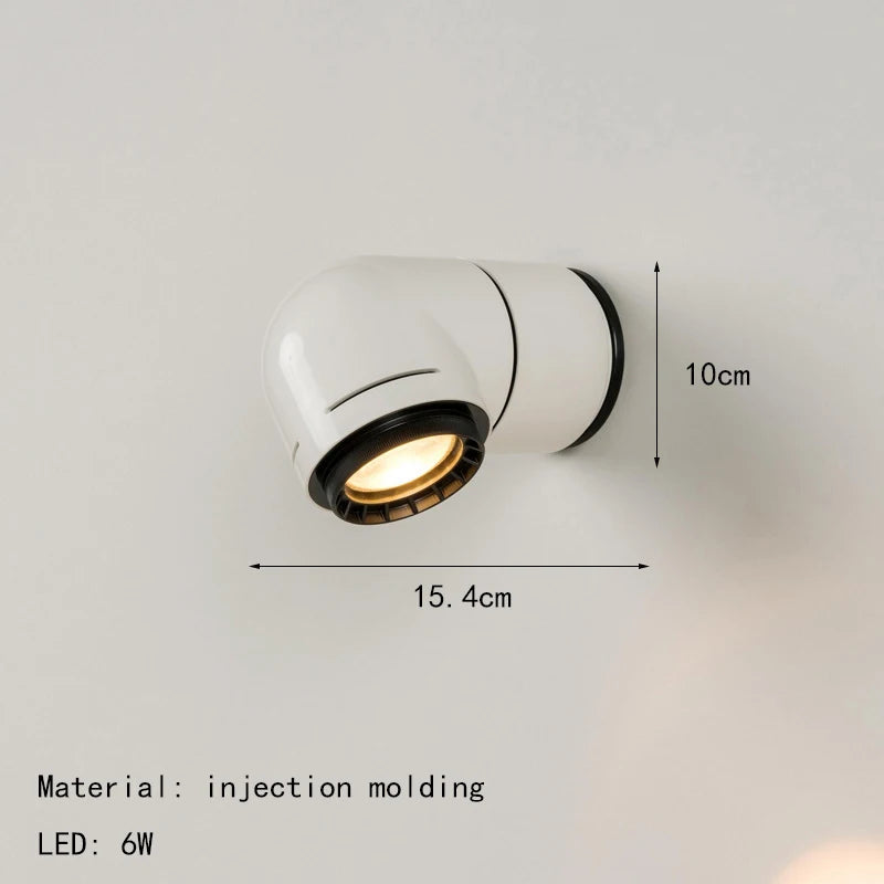 Applique spot LED créative blanc rouge PVC 4000K pour chambre salon allée escaliers