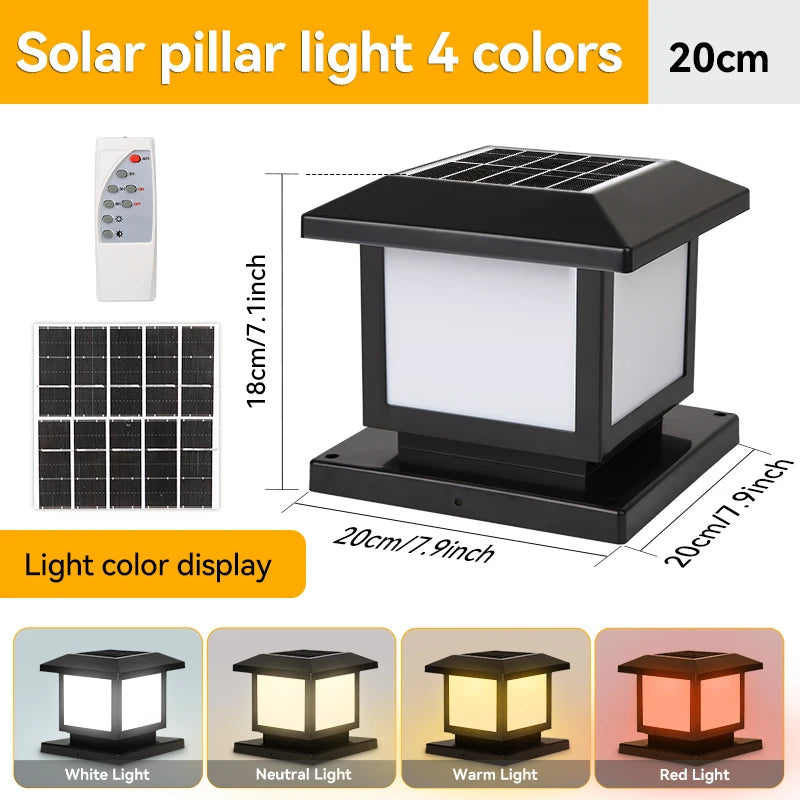 lampes solaires led étanches avec télécommande pour jardin