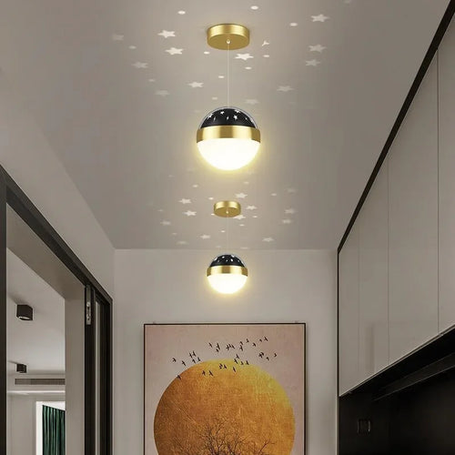lustre moderne projection ciel étoilé éclairage intérieur décoratif - vue 3 sur 7