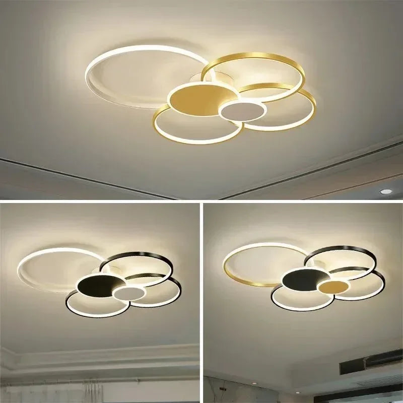 plafonnier design moderne circulaire en led pour intérieur élégant - vue 5 sur 13