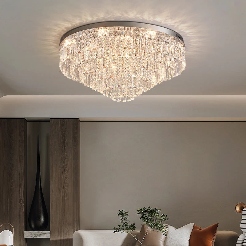 Plafonnier LED en cristal pour salon