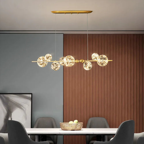lustre led ciel étoilé nordique boule de verre intensité variable - vue 5 sur 14