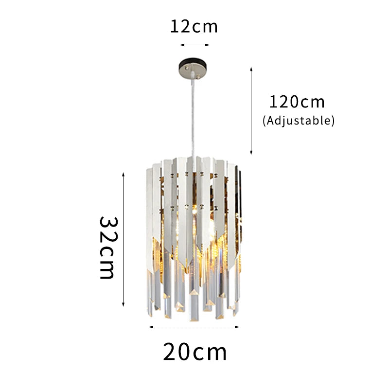 lustre en cristal chromé doré avec éclairage vintage intérieur - vue 12 sur 13