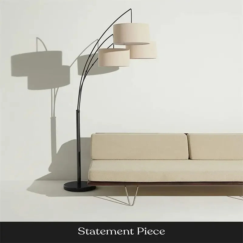 Lampadaire design avec plusieurs abat-jours suspendus - vue 3 sur 7