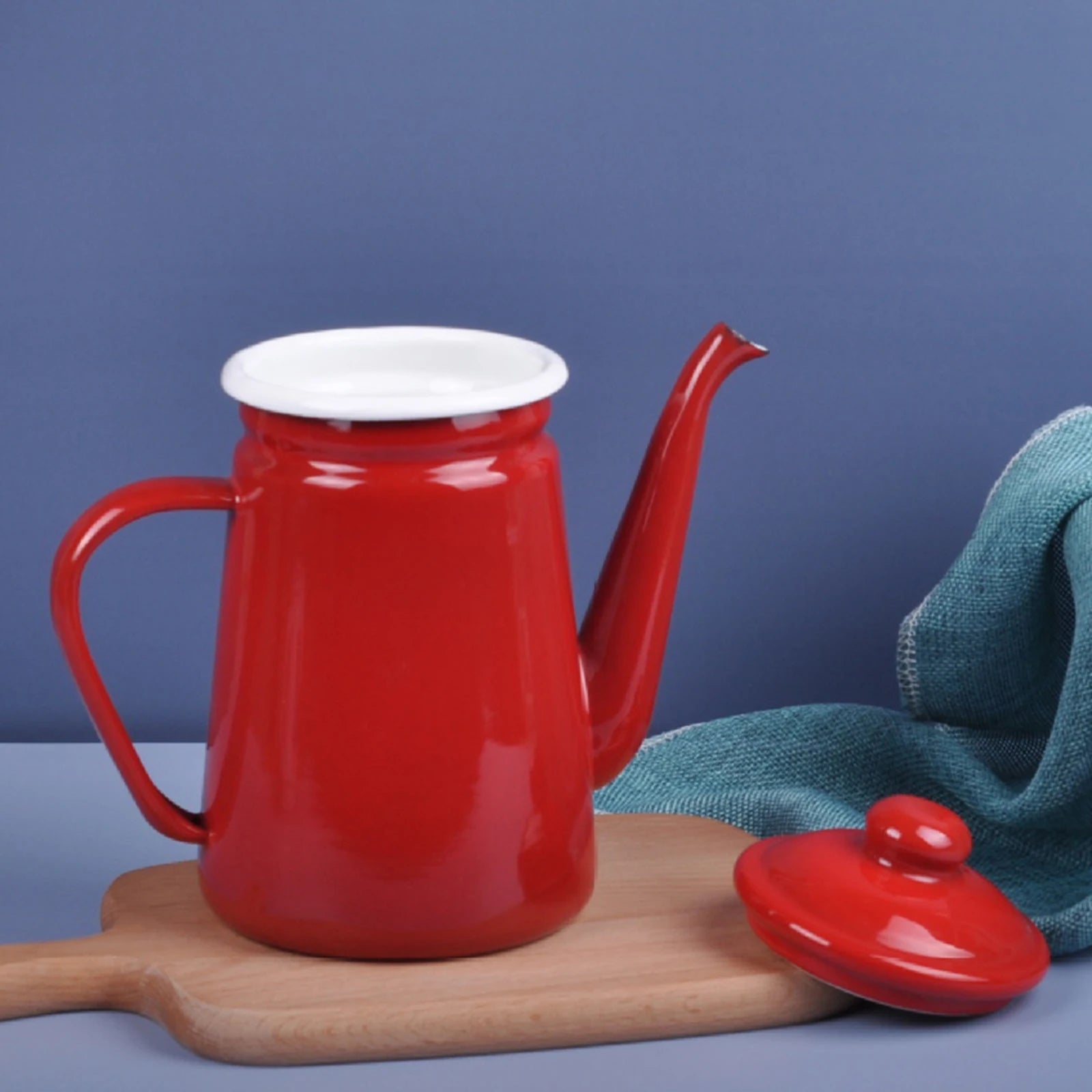 Cafetiere emaillee vintage avec poignee resistante 11l - vue 4 sur 7
