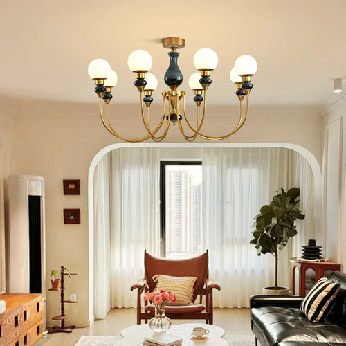 lustre nordique en verre pour un intérieur romantique et chaleureux - vue 5 sur 14