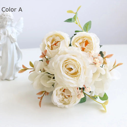 bouquet de fleurs artificielles pour décorations de mariage et automne - vue 8 sur 12