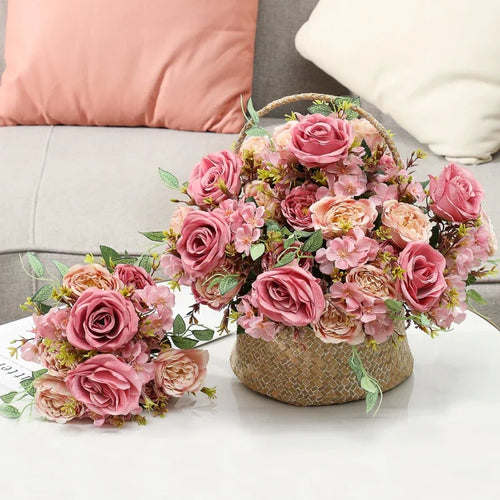 bouquet de fleurs artificielles pour décoration intérieure élégante - vue 4 sur 12