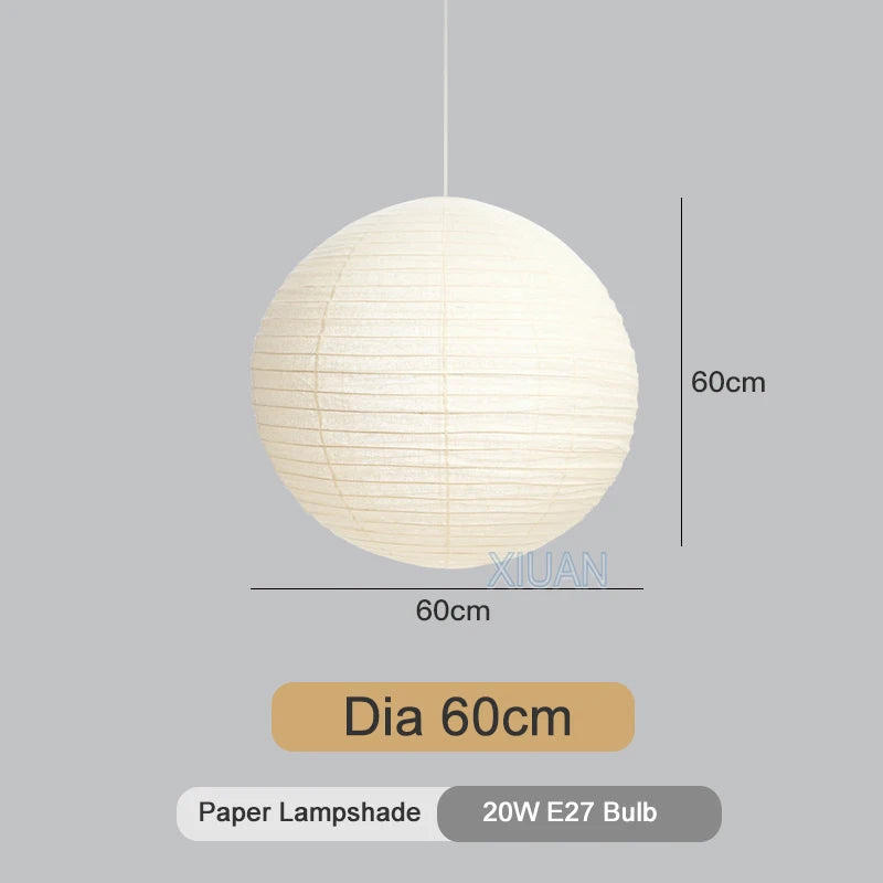 lustre vintage en papier led pour éclairage intérieur - vue 11 sur 11