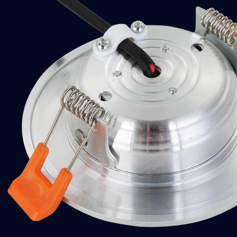 Foco LED empotrable redondo para cocina, lámpara de 7W, 9W, 12W, 15W, 18W, CA 220V,  impermeable, blanco cálido y frío - vue 3 sur 9