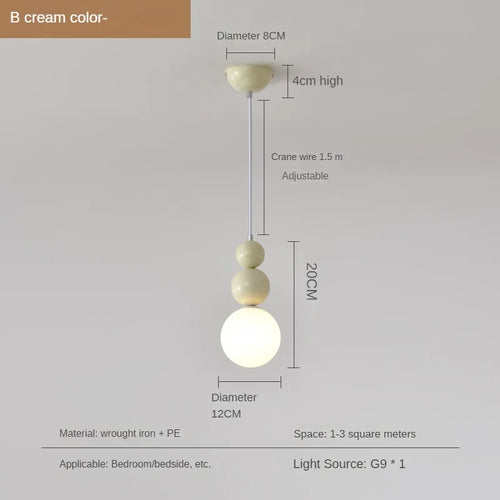 lustre nordique moderne en forme de gourde créative pour intérieur - vue 13 sur 12